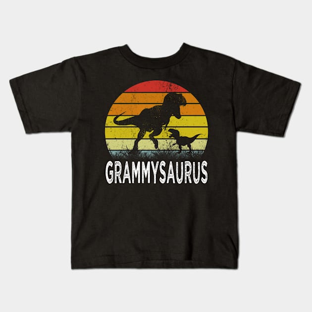 grammysaurus Kids T-Shirt by Leosit